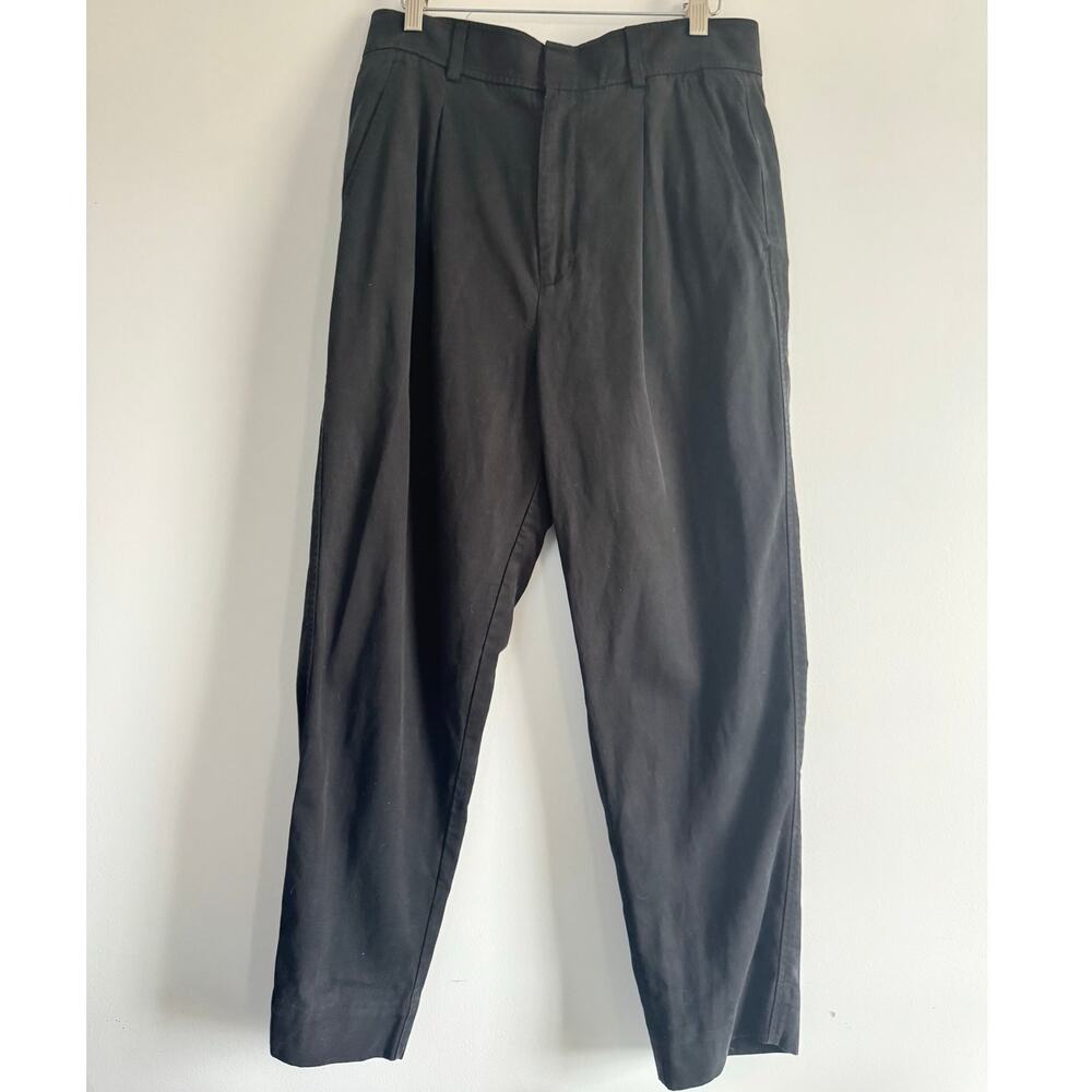 Everlane Womens Tencel Cropped Black Career Pants Black SIZE 10